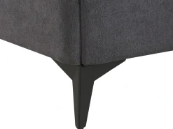 Letto Velluto MELLE 180 x 200 cm Grigio scuro