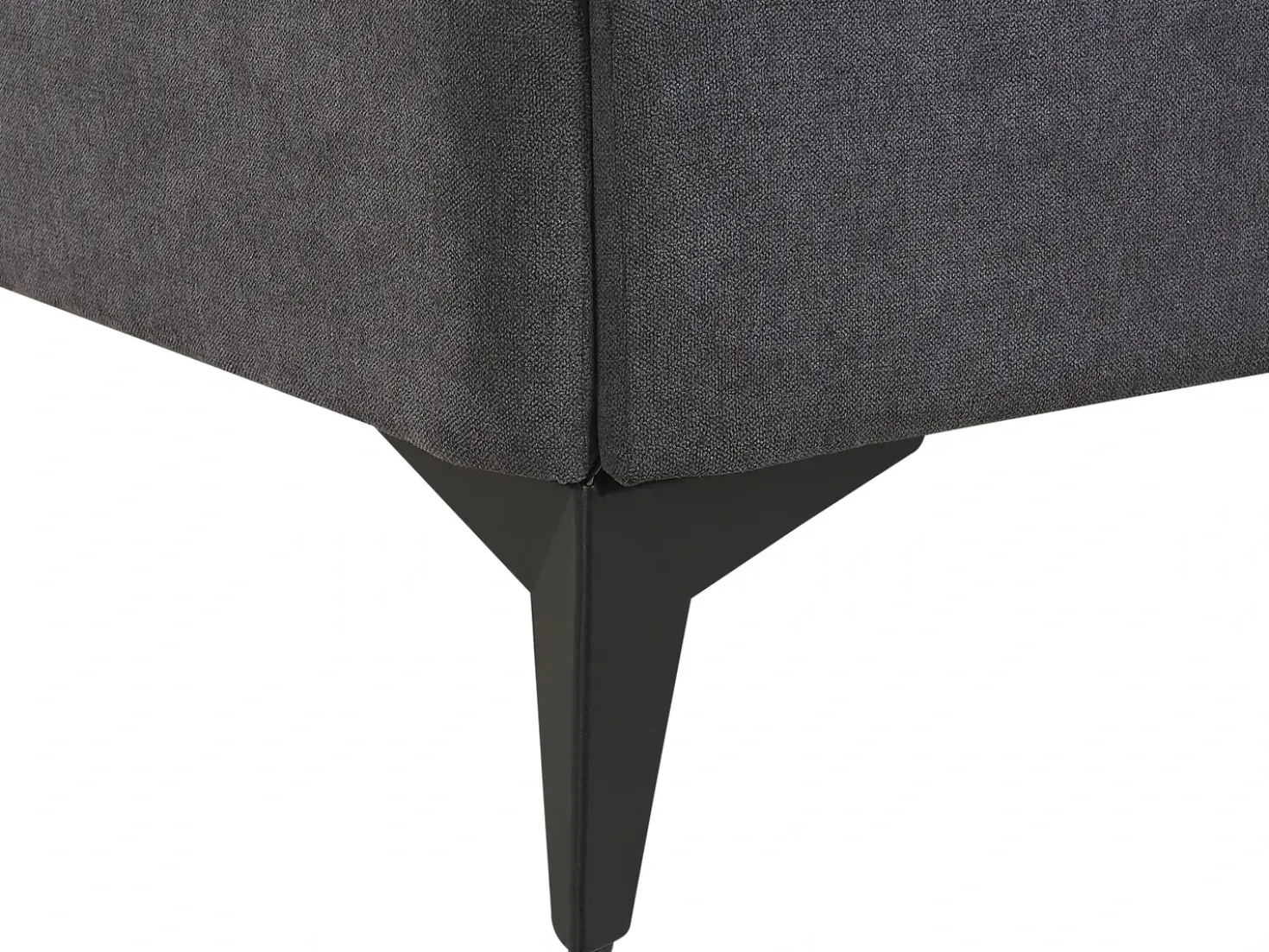 Letto Velluto MELLE 180 x 200 cm Grigio scuro