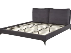 Letto Velluto MELLE 180 x 200 cm Grigio scuro