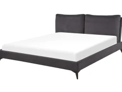 Letto Velluto MELLE 180 x 200 cm Grigio scuro