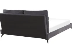 Letto Velluto MELLE 180 x 200 cm Grigio scuro