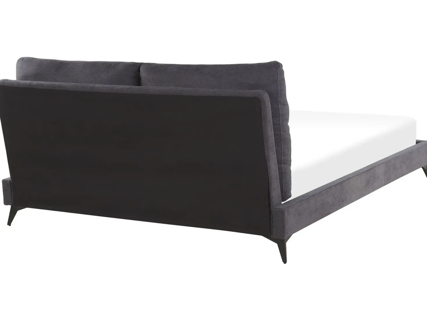 Letto Velluto MELLE 180 x 200 cm Grigio scuro