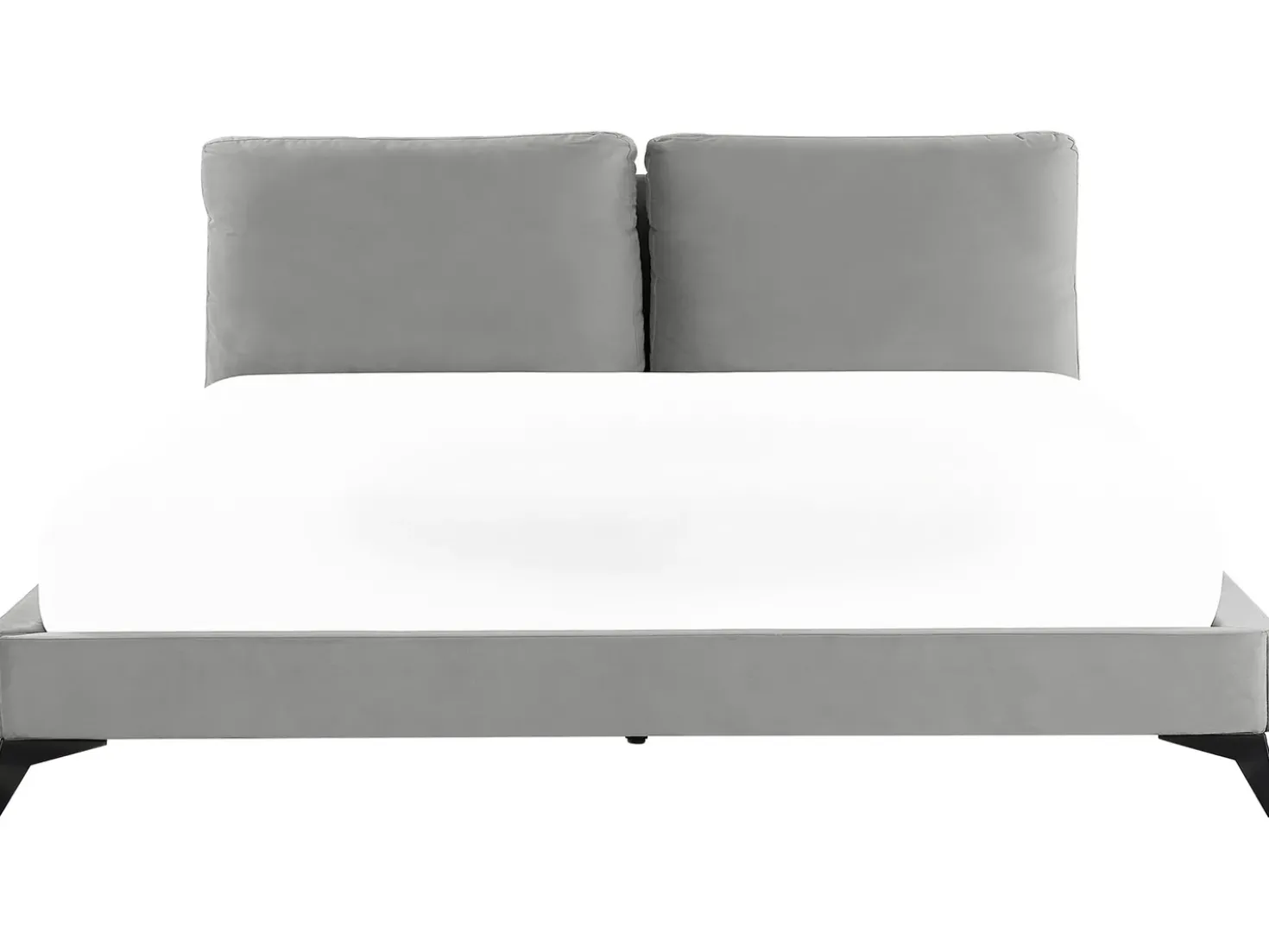 Letto Velluto MELLE 180 x 200 cm Grigio