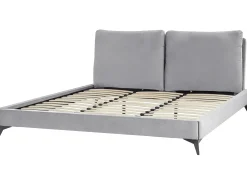Letto Velluto MELLE 180 x 200 cm Grigio