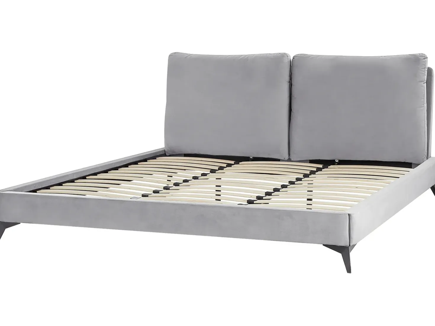 Letto Velluto MELLE 180 x 200 cm Grigio