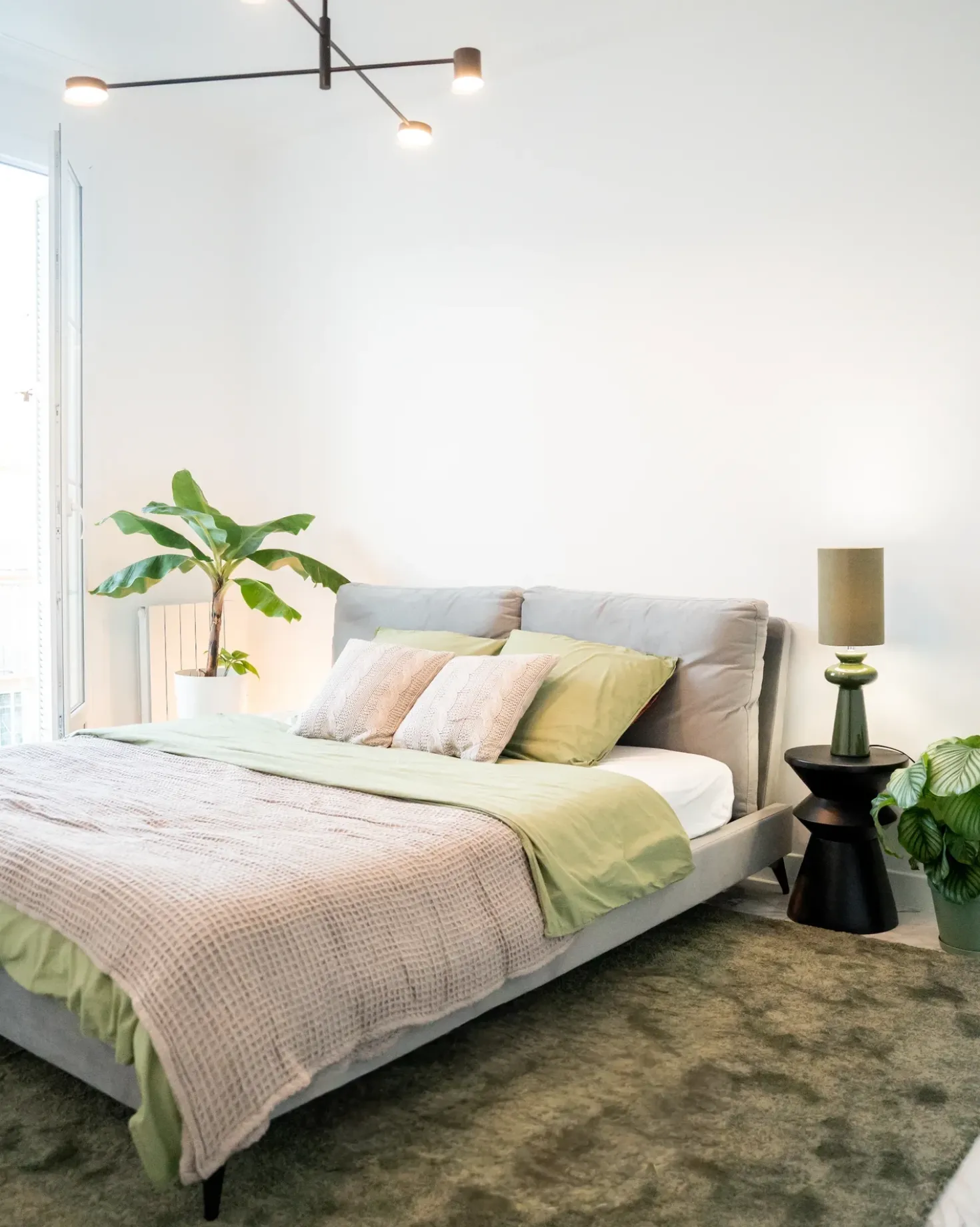 Letto Velluto MELLE 180 x 200 cm Grigio