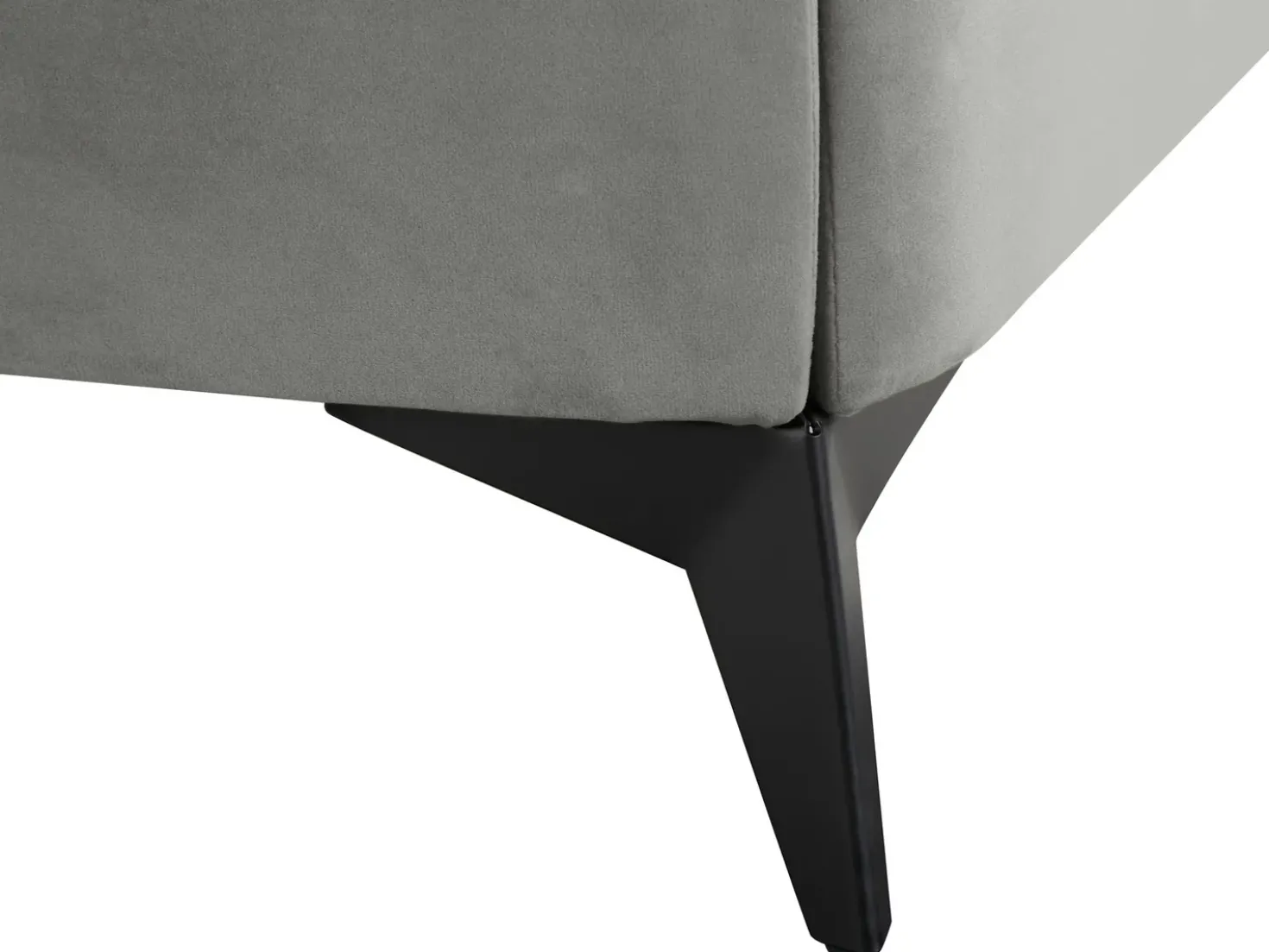 Letto Velluto MELLE 180 x 200 cm Grigio