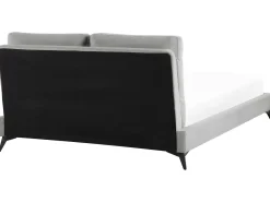 Letto Velluto MELLE 140 x 200 cm Grigio