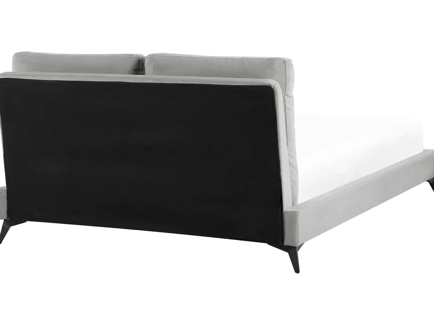Letto Velluto MELLE 140 x 200 cm Grigio