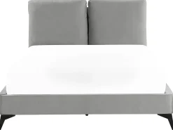 Letto Velluto MELLE 140 x 200 cm Grigio