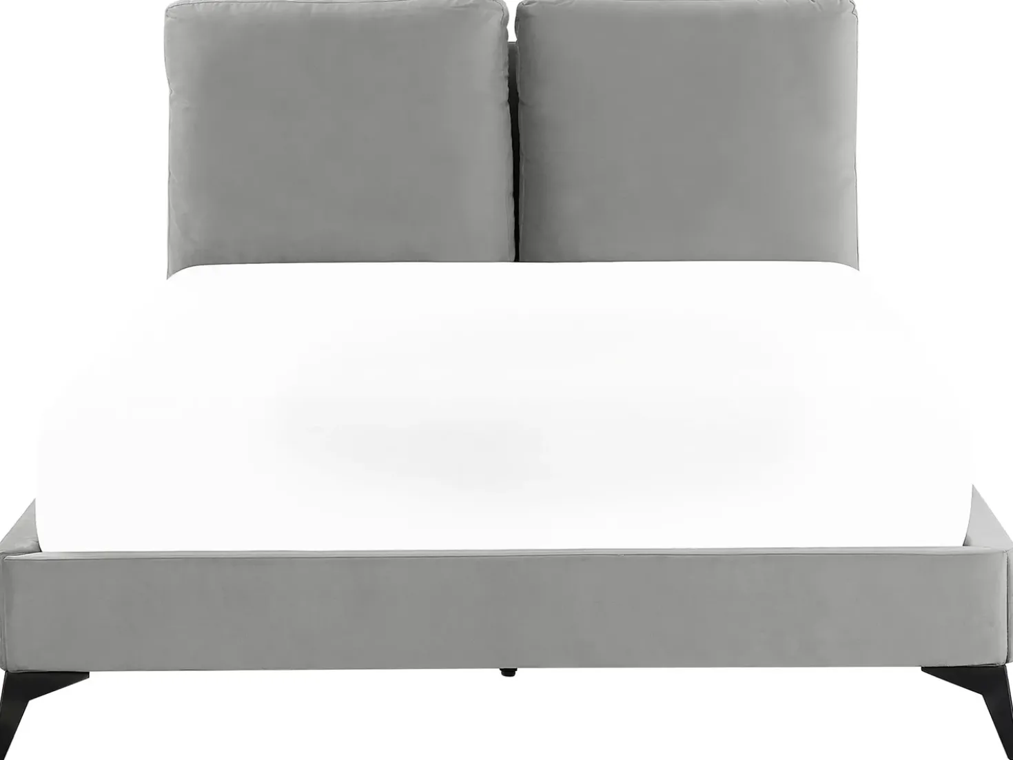 Letto Velluto MELLE 140 x 200 cm Grigio