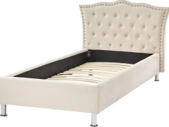 Letto Velluto METZ 90 x 200 cm Beige
