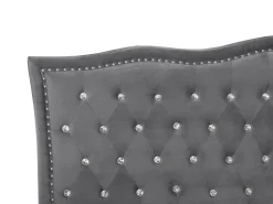 Letto Velluto METZ 180 x 200 cm Grigio scuro