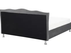 Letto Velluto METZ 180 x 200 cm Grigio scuro