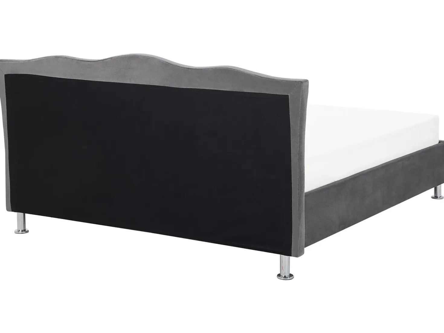 Letto Velluto METZ 180 x 200 cm Grigio scuro