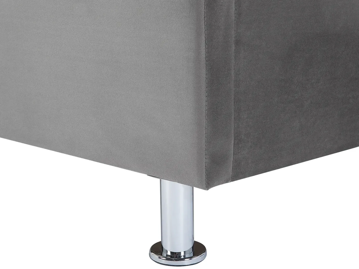 Letto Velluto METZ 180 x 200 cm Grigio scuro