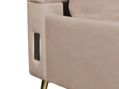 Letto Velluto MIRIBEL 160 x 200 cm Tortora