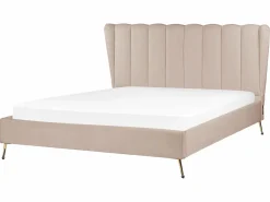Letto Velluto MIRIBEL 160 x 200 cm Tortora