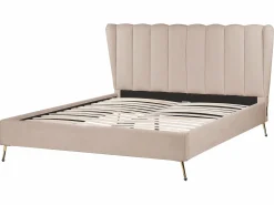 Letto Velluto MIRIBEL 160 x 200 cm Tortora