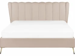 Letto Velluto MIRIBEL 160 x 200 cm Tortora