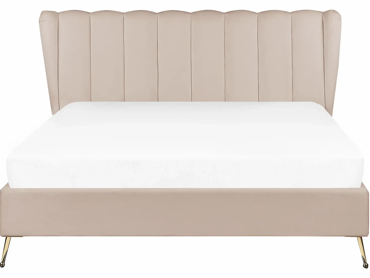 Letto Velluto MIRIBEL 160 x 200 cm Tortora