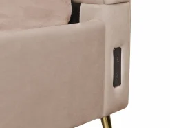 Letto Velluto MIRIBEL 160 x 200 cm Tortora