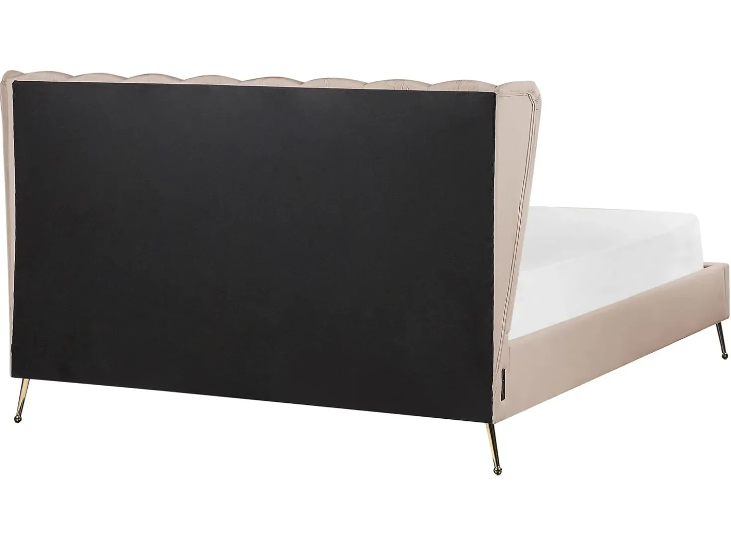 Letto Velluto MIRIBEL 160 x 200 cm Tortora