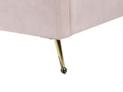 Letto Velluto MIRIBEL 140 x 200 cm Rosa pastello