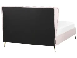 Letto Velluto MIRIBEL 140 x 200 cm Rosa pastello