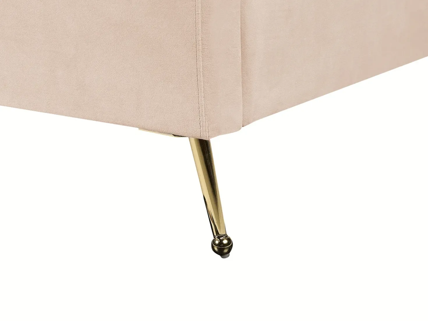 Letto Velluto MIRIBEL 160 x 200 cm Beige