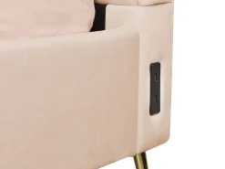Letto Velluto MIRIBEL 160 x 200 cm Beige