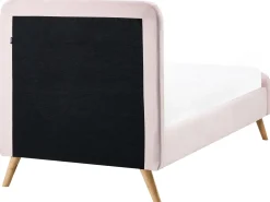 Letto Velluto RENNES 90 x 200 cm Rosa pastello