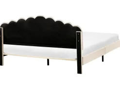 Letto Velluto SAUVIAN 180 x 200 cm Beige
