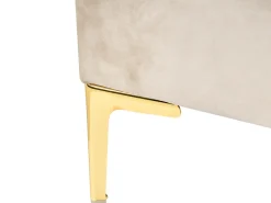 Letto Velluto SAUVIAN 180 x 200 cm Beige
