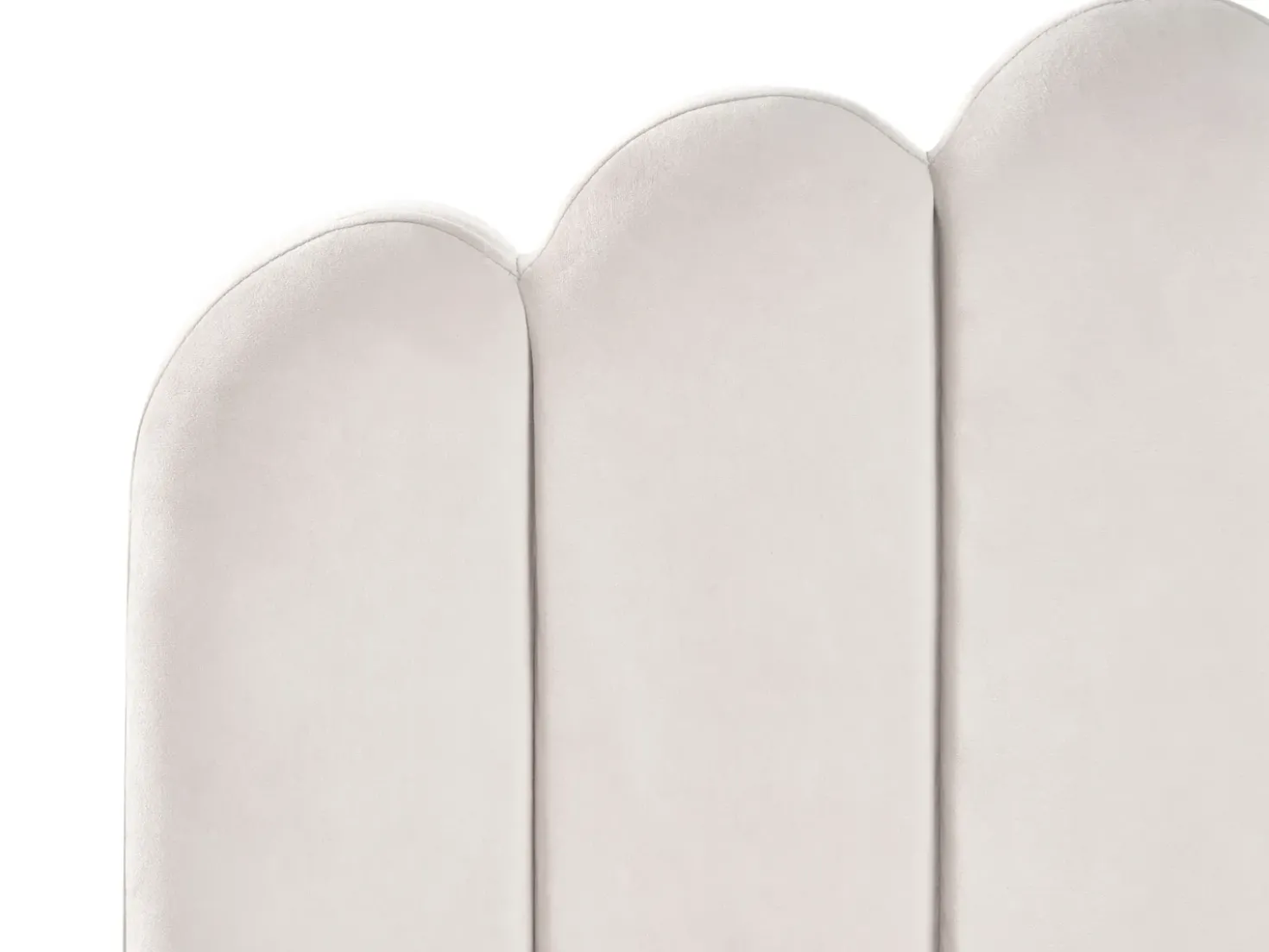 Letto Velluto SAUVIAN 180 x 200 cm Bianco sporco