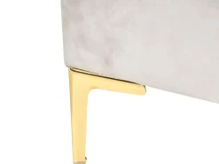 Letto Velluto SAUVIAN 180 x 200 cm Bianco sporco