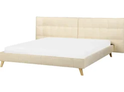 Letto Velluto SENLIS 180 x 200 cm Beige
