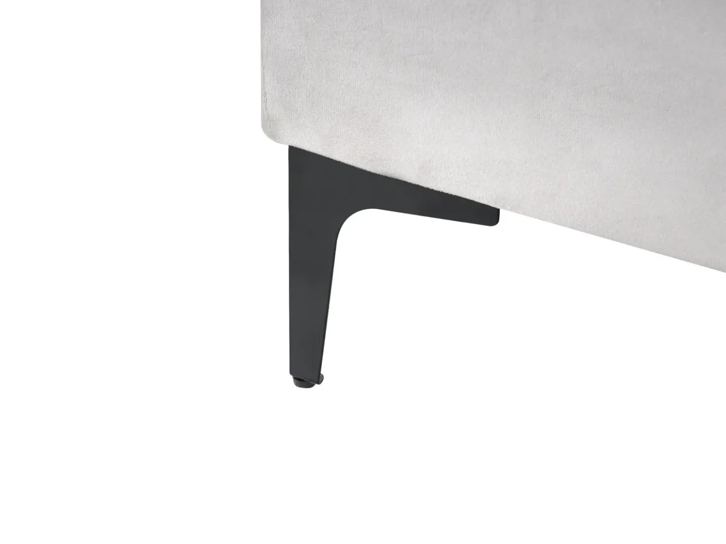 Letto Velluto SUZETTE 180 x 200 cm Grigio chiaro