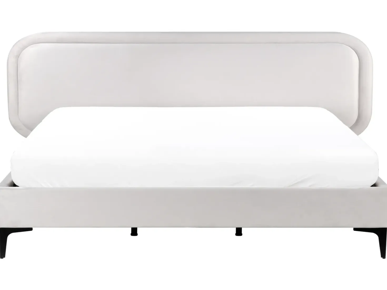 Letto Velluto SUZETTE 180 x 200 cm Grigio chiaro