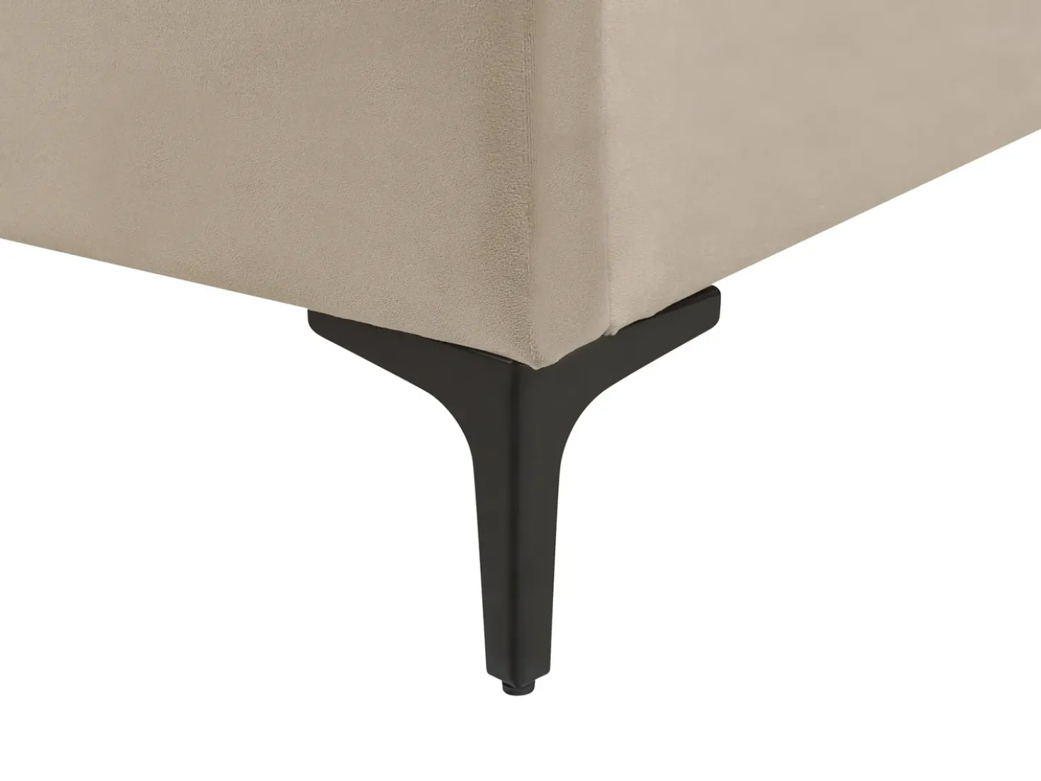 Letto Velluto SUZETTE 140 x 200 cm Beige