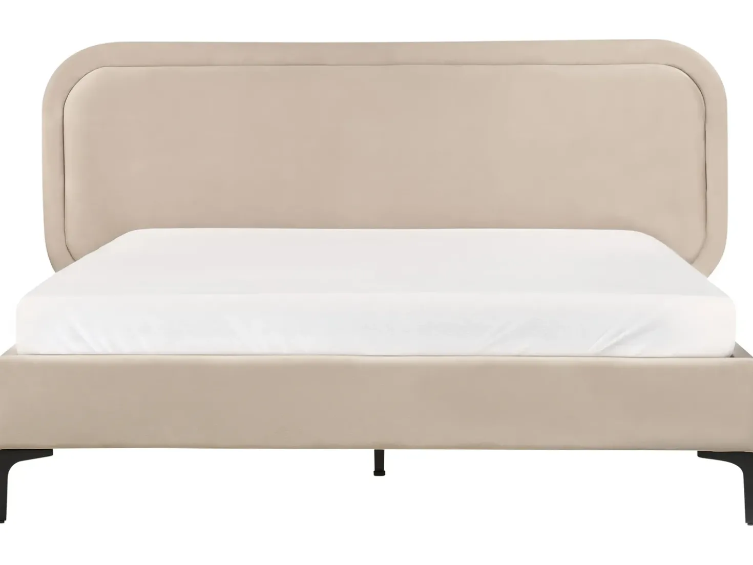 Letto Velluto SUZETTE 140 x 200 cm Beige