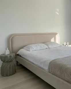 Letto Velluto SUZETTE 140 x 200 cm Beige