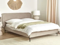 Letto Velluto SUZETTE 140 x 200 cm Beige