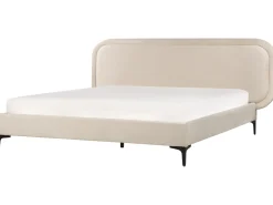 Letto Velluto SUZETTE 160 x 200 cm Beige chiaro