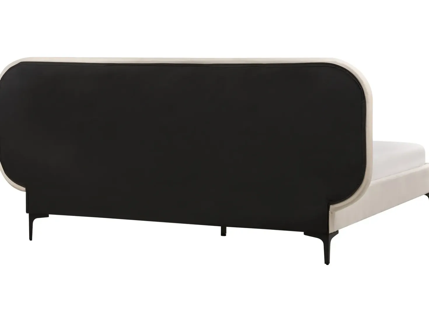 Letto Velluto SUZETTE 160 x 200 cm Beige chiaro
