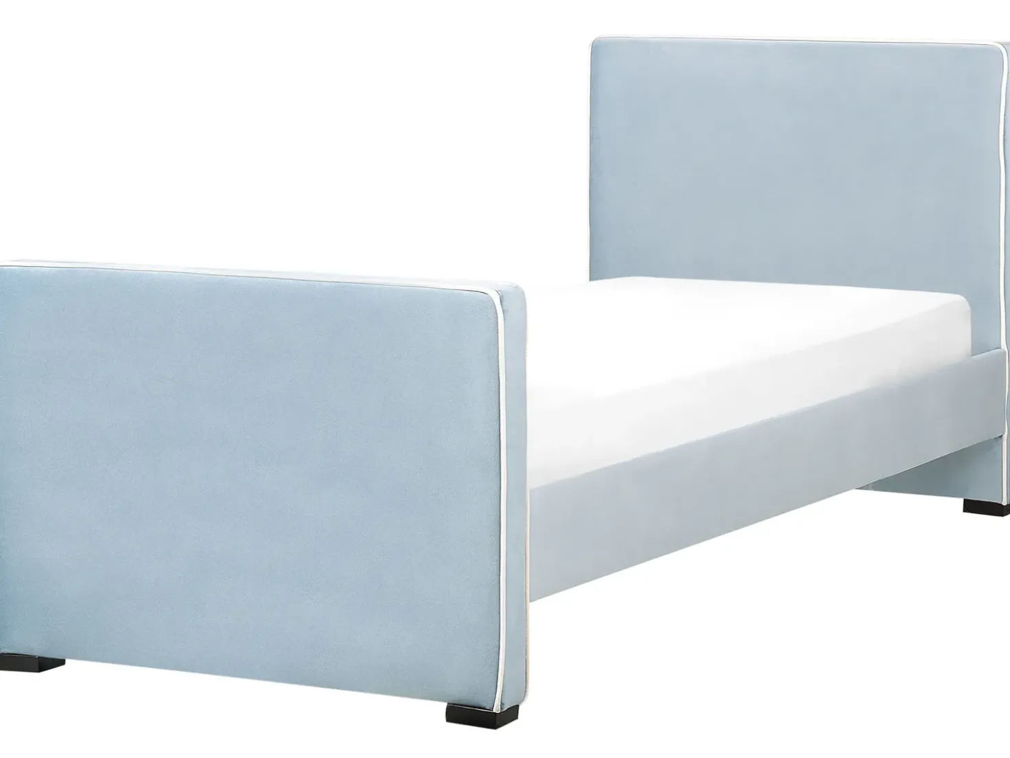 Letto Velluto TEENIE 90 x 200 cm Azzurro