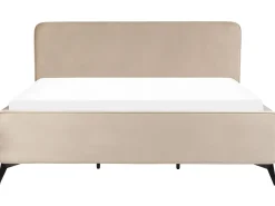 Letto Velluto VALOGNES 180 x 200 cm Tortora