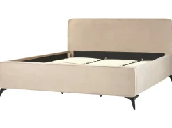 Letto Velluto VALOGNES 180 x 200 cm Tortora
