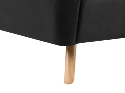 Letto Velluto VIENNE 180 x 200 cm Nero