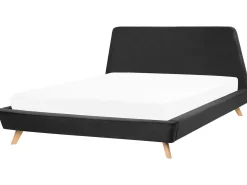 Letto Velluto VIENNE 180 x 200 cm Nero